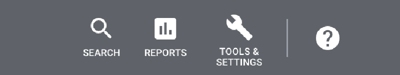 آیکون Tools & Settings (ابزارها و تنظیمات)